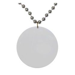 Customizable 3in Medallion Silver Necklace 