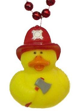 Fireman Rubber Duck Necklace