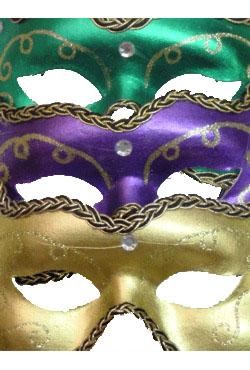 Eye Masquerade Masks: Assorted Color Mardi Gras Lamei Masks