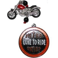 Motorcycle Bead w/ Love To Ride Medallion