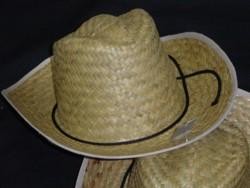 6in Tall x 14in Wide Straw Cowboy Hat for Adults
