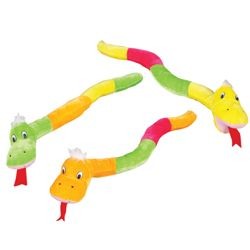 28in Long Multi Colored Snake Plush