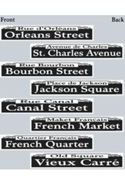 4in x 24in Mardi Gras Famous Street Corner Signs