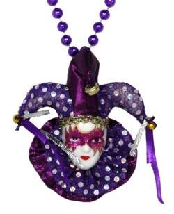 33in 7.5mm Met Purple w/Purple Jester Hat Doll Face