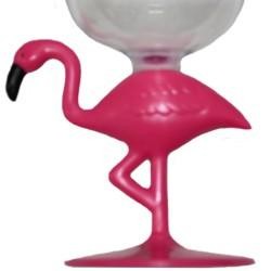 7in 14oz Plastic Flamingo Stem Cups
