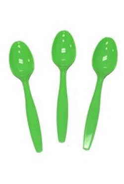 6in Citrus Green Premium Heavyweight Plastic Spoons 