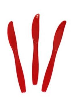 7 1/2in Red Premium Heavyweight Plastic Knife
