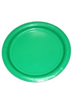 7in Green Paper Plates 