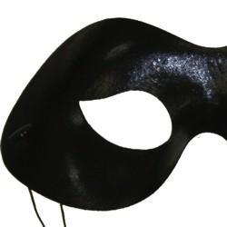 Eye Masks: Metallic Black Lamei