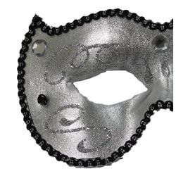 Eye Masks: Silver Venetian with Stone Accents