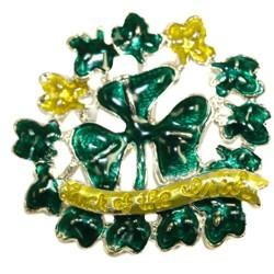 1 1/2in Tall x 1 3/4in Wide Saint Patrick's Day Brooch/Pin 