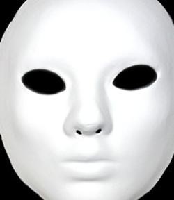 White Blank Paper Mache Full Face Masquerade Mask