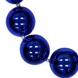 Graduated Blue Metallic Round Ball Necklace