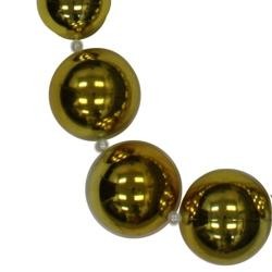 Graduated Gold Metallic Round Ball Necklace 
