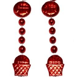 36in Metallic Red Basketball Net/ Basketball Beads