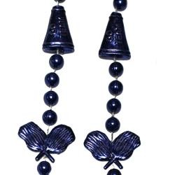 36in Metallic Navy Blue Cheerleader Beads 