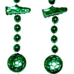 36in Metallic Green Soccer Beads 