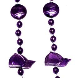 36in Metallic Purple Baseball Beads