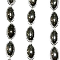18mm 38in Silver Football Beads
