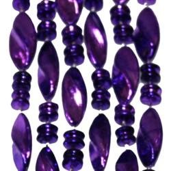 23mm 42in Purple Twist Beads