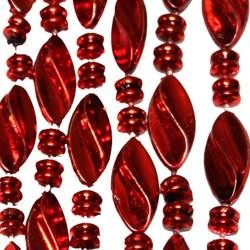 60in 23mm Metallic Red Twist Beads