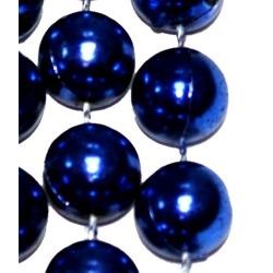 14mm 48in Metallic Blue Beads