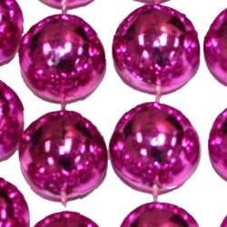 72in 18mm Metallic Hot Pink Beads