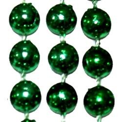 10mm 42in Metallic Green Beads