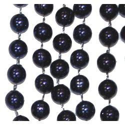 7mm 33in Metallic Navy Blue Mardi Gras Beads