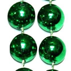 12mm 48in Metallic Green Beads