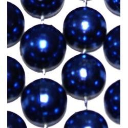 12mm 72in Metallic Blue Beads