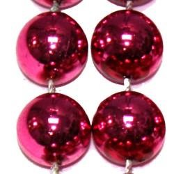 12mm 72in Metallic Hot Pink Beads