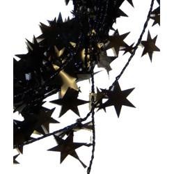 Metallic Black Star Wire Garland