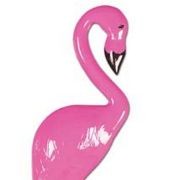 3-D Plastic Flamingos