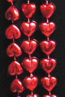 12mm 48in Red Heart Beads