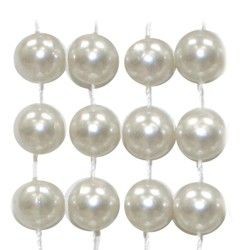 72in 12mm Round Real Pearl Look Beads