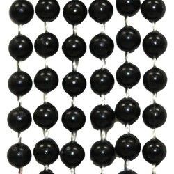 7mm 42in Black Beads