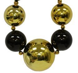 Black and Gold Big Balls Necklace