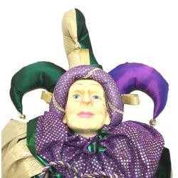 5ft Tall x 19in Wide Jumbo Mardi Gras Jester Doll