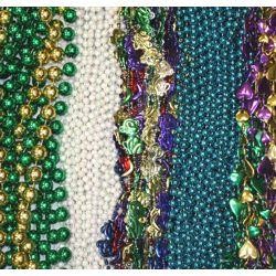 Mix of Assorted Styles and Colors Metallic Round and Shaped Beads