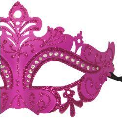 Paper Mache Masks: Hot Pink Venetian Masquerade