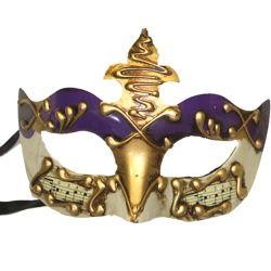 Venetian Masquerade Masks: Assorted Color Molded Acrylic Masks 