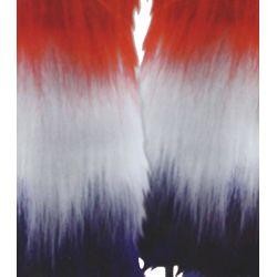 Red, White, Blue Furry Leg Warmers 