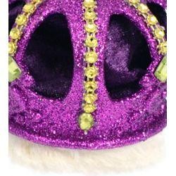 4in Purple Glitter Crown Hanging Decoration