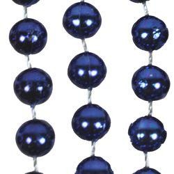 10mm 42in Metallic Navy Blue Beads