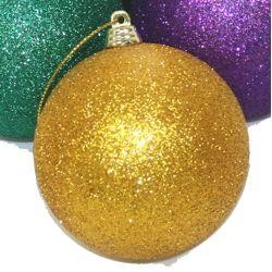 80mm Glittered Purple/Green/Gold Ornaments/ Balls