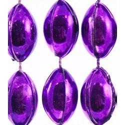 18mm 38in Purple Football Beads