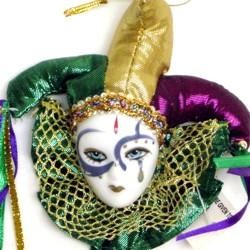 4in x 4in Purple/ Gold/ Green Jester Face Magnet