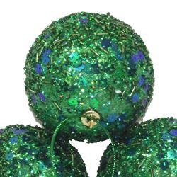 50mm Glittered Decorative Green Ball Ornament