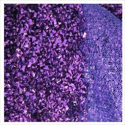 22in x 9ft Purple Sponge Lurex Material 
